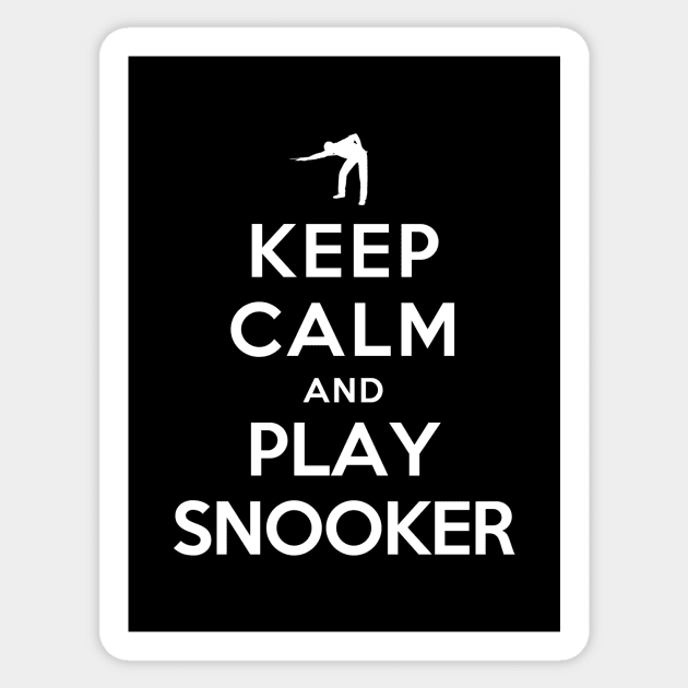 Keep Calm and Play Snooker Sticker by YiannisTees